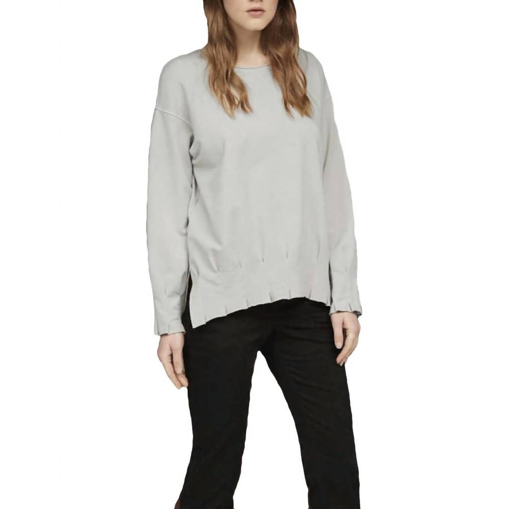 NEW EUROPEAN CULTURE pleated sweatshirt in light grey